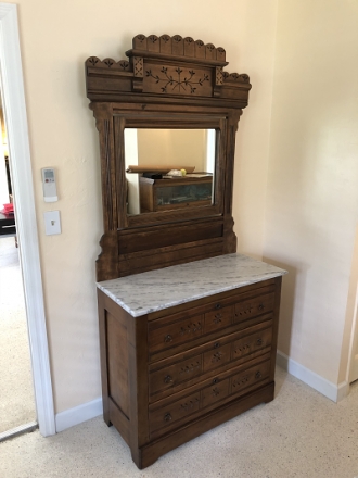 Antique dresser with mirror
repaired and restored